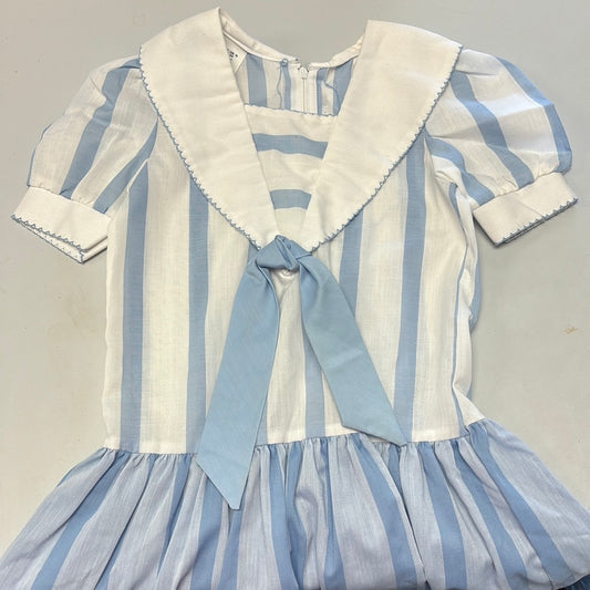 6 Blue and White Striped Dress
