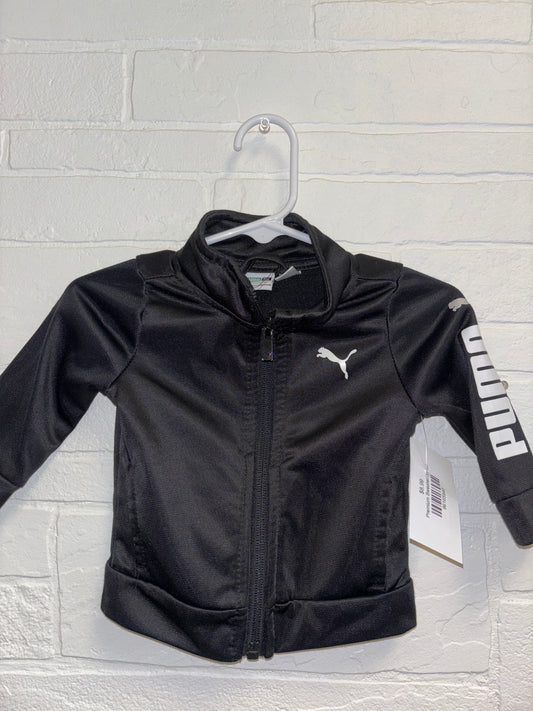 3-6m Black Puma Athletic Zip-Up Jacket