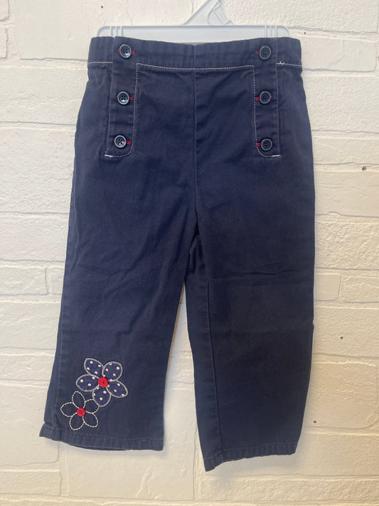 2t Gymboree Navy Flower Pant