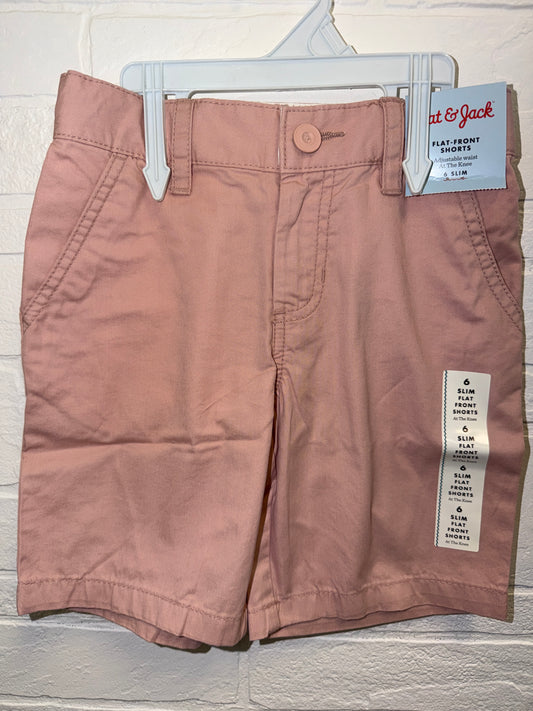 6 Slim NEW Flat Front Shorts Pink