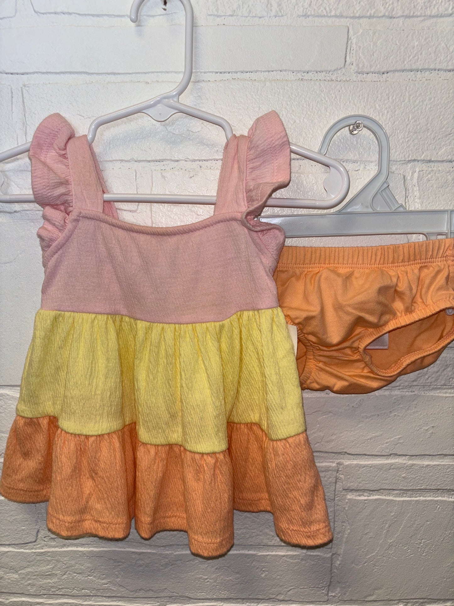 3m Pink,Yellow, Orange Romper Dress