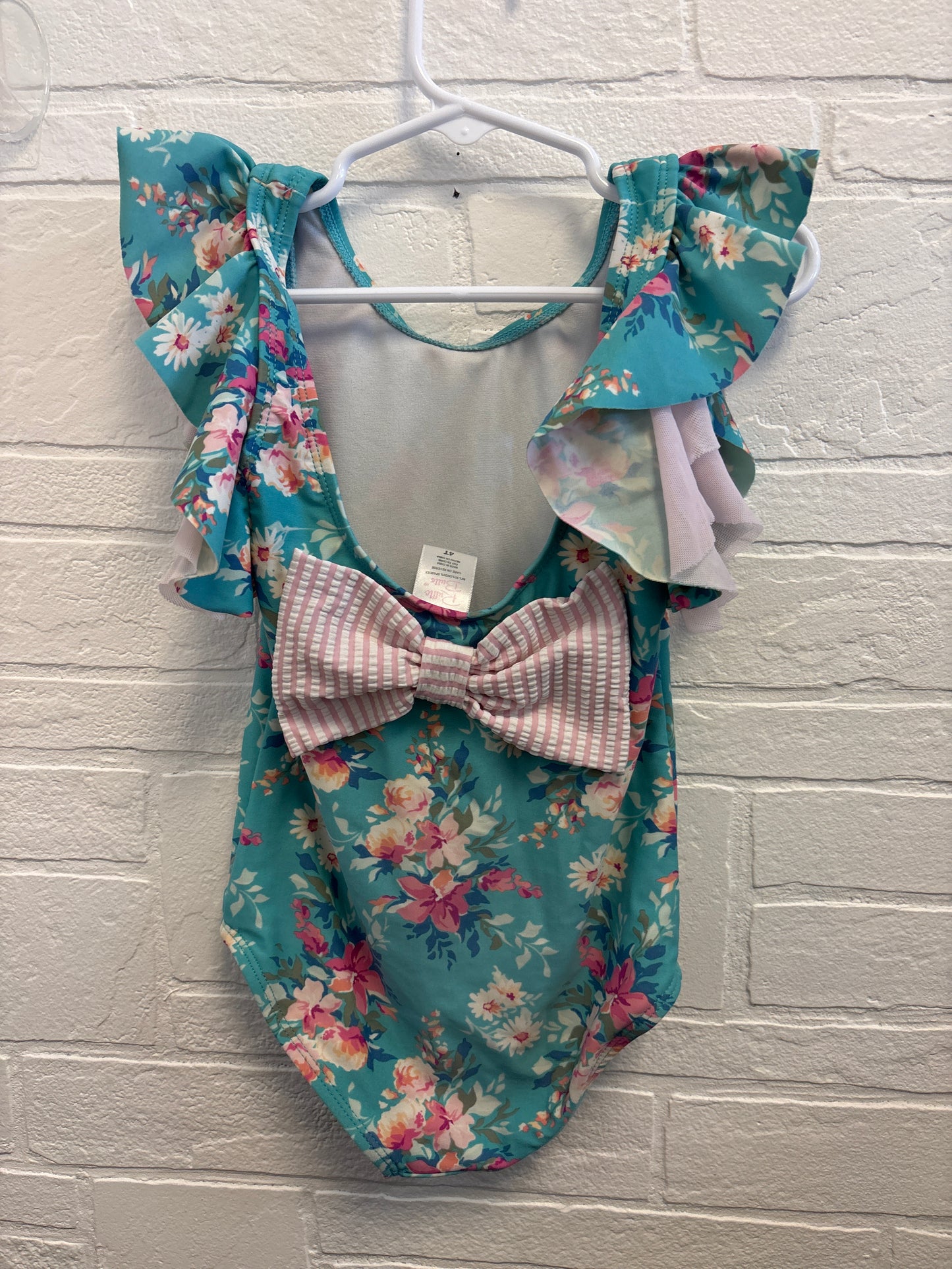 4T RuffleButts Floral Swimsuit