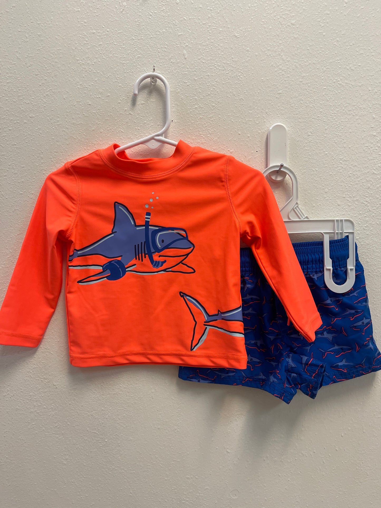 12m Blue + Orange Shark Swim Set
