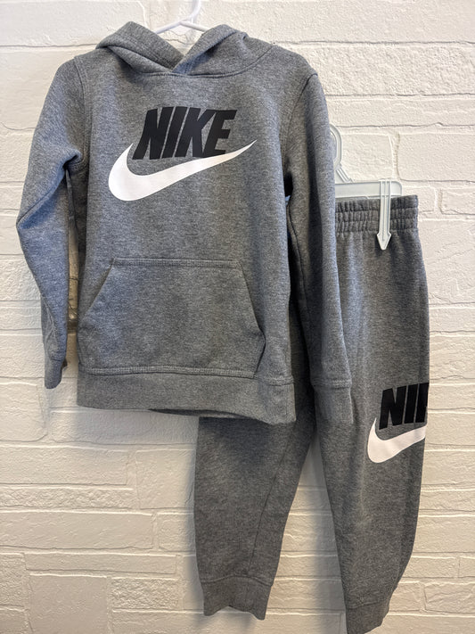 5 Nike Gray+Black Hoodie+Joggers Set