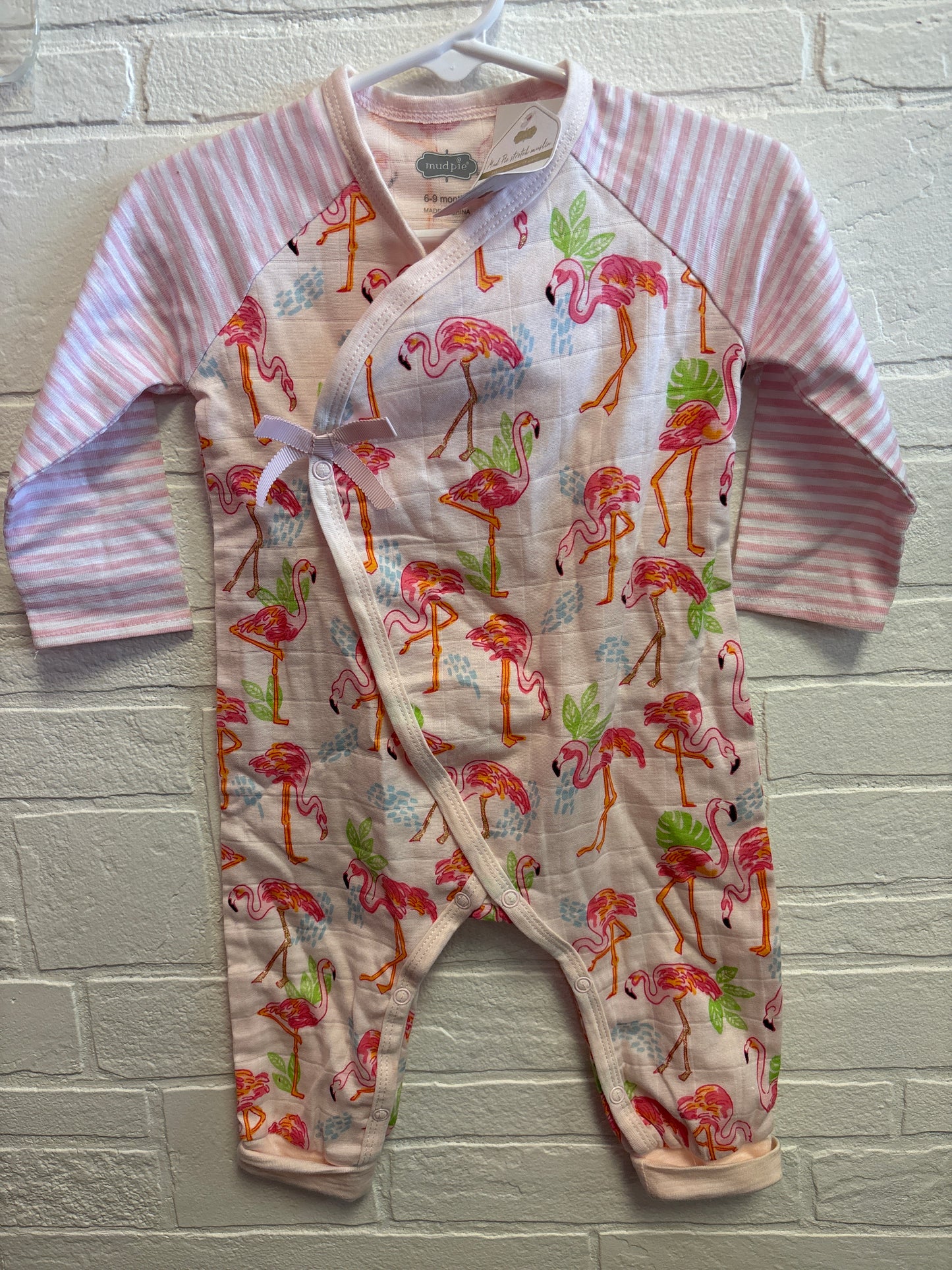 6-9m New Mudpie Flamingo Romper