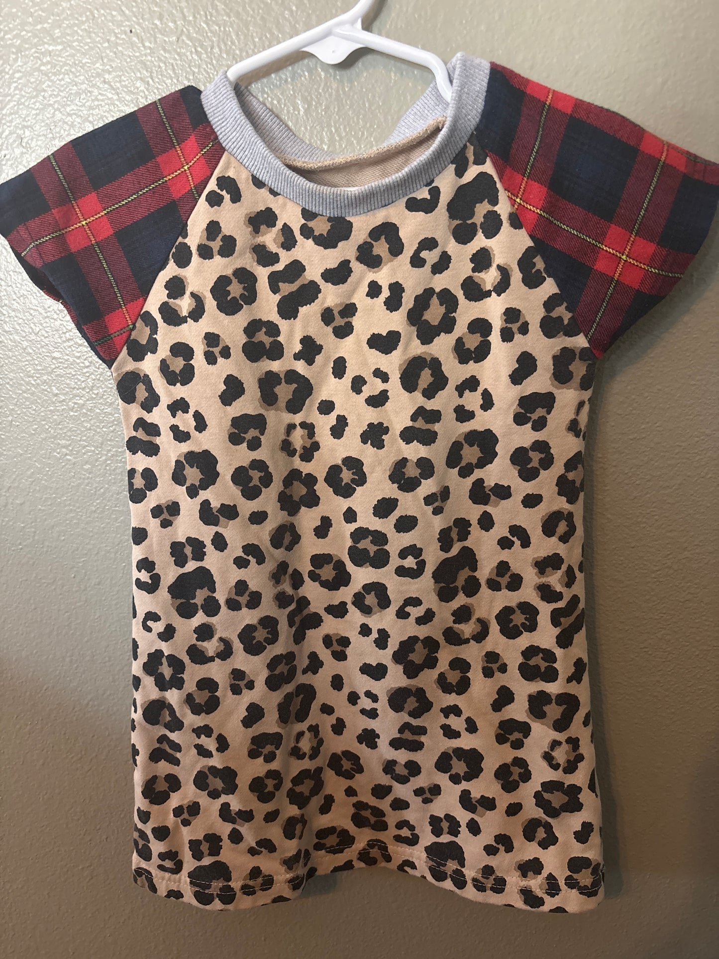 2-3 Leopard + Plaid Dress