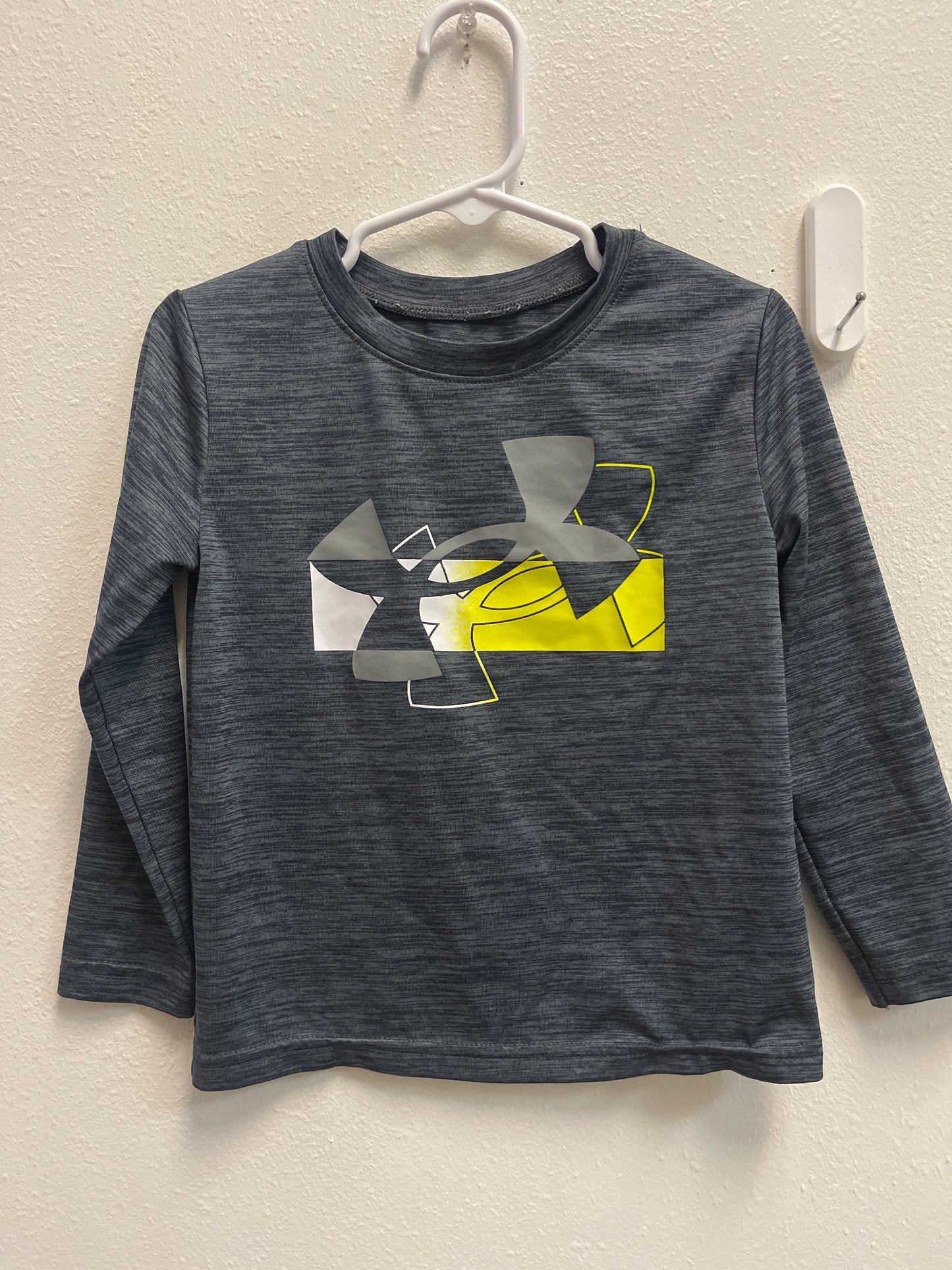 3t Under Armour Gray + Yellow Long Sleeve