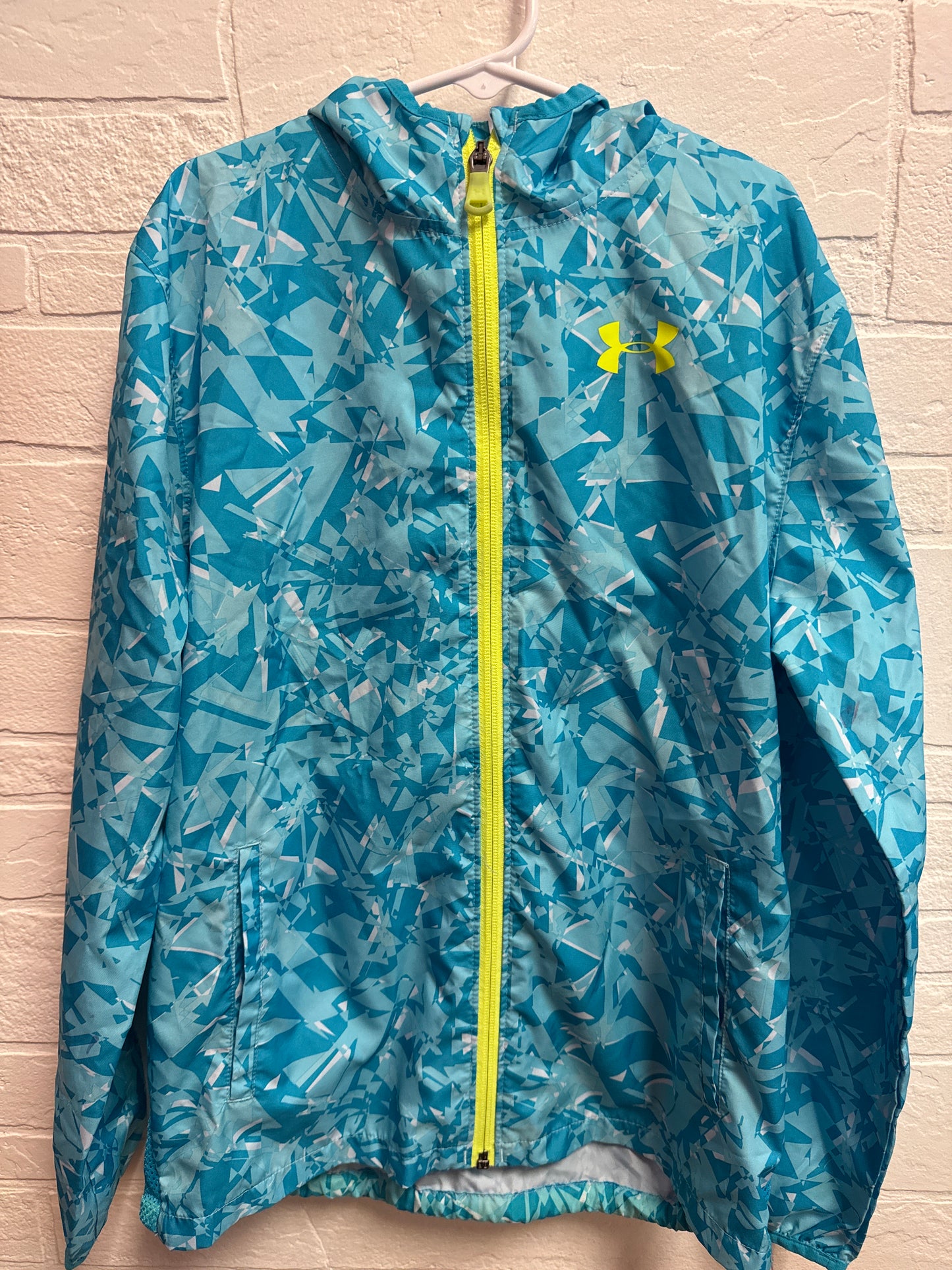 YMD(10-12) Under Armour Blue Geometric Wind Breaker