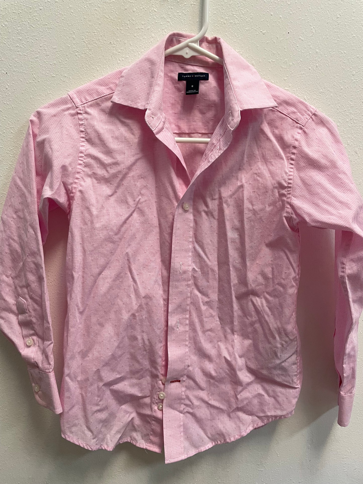 8 Tommy Hilfiger Pink Button Down Shirt