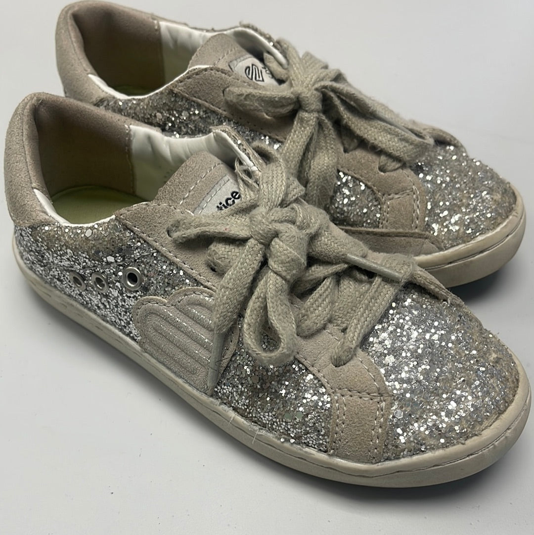 13 Silver Glitter Justice Sneakers
