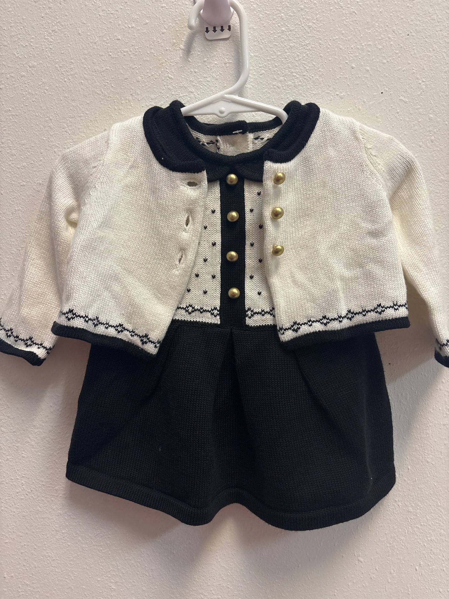 0-3m Janie and Jack Dress and Cardigan