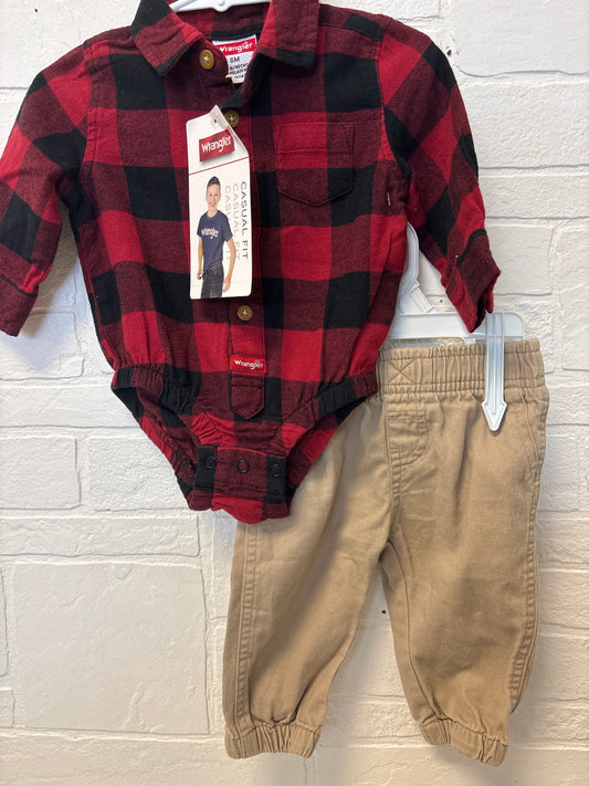 6m New Wrangler Buffalo Plaid Outfit