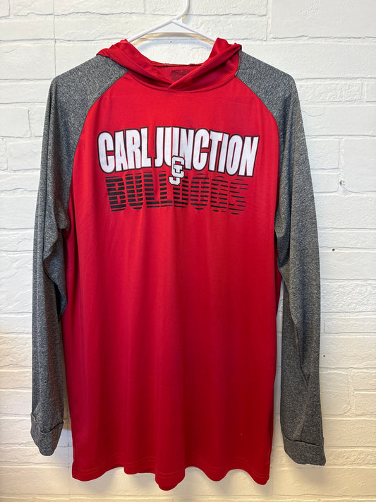 XL Carl Junction Bulldogs Dri-fit Hooded Longsleeve