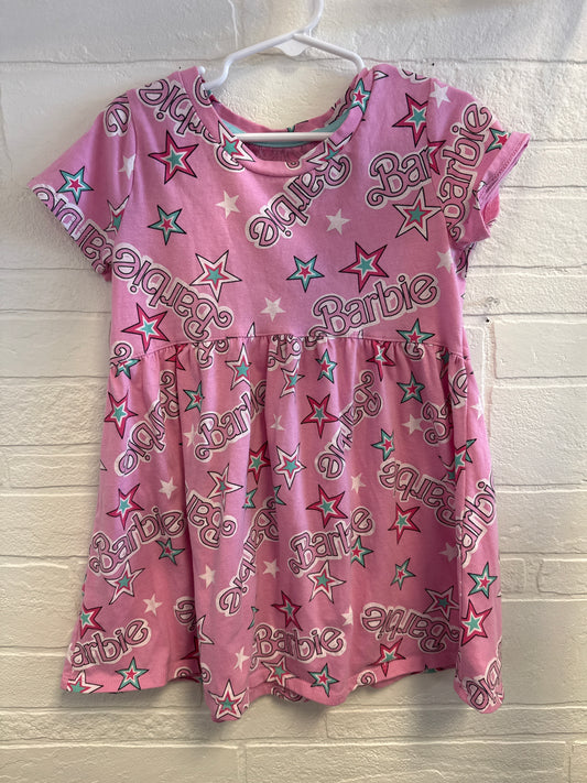 5t Barbie Pink Star Dress