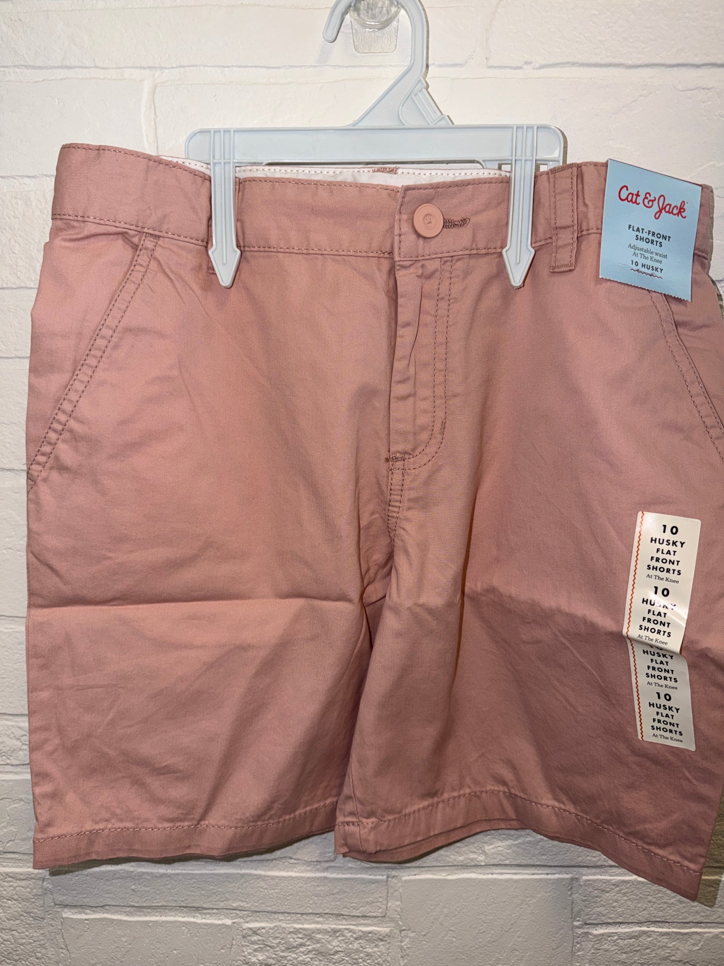 10 Husky NEW Flat Front Shorts Pink