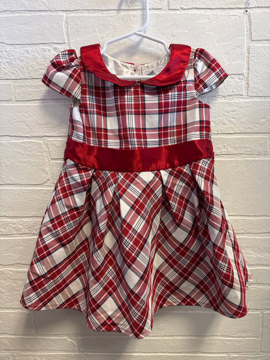 2t Children’s Place Red Plaid Collared Dress