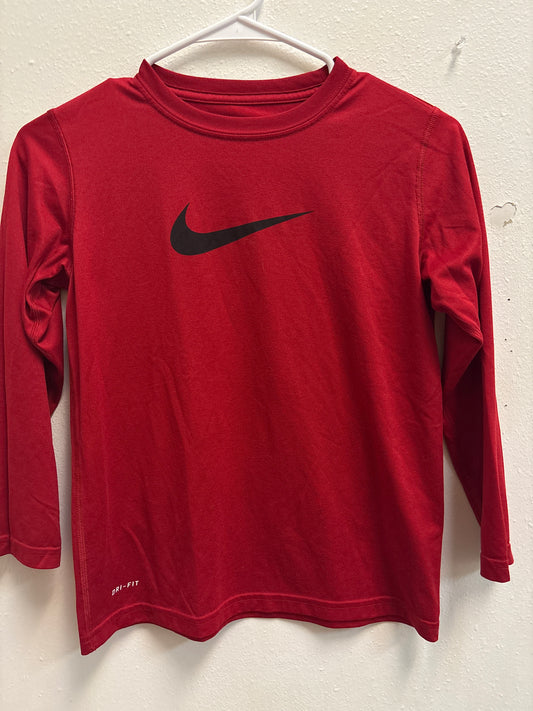 S Red Nike Dri Fit Long Sleeve Tee