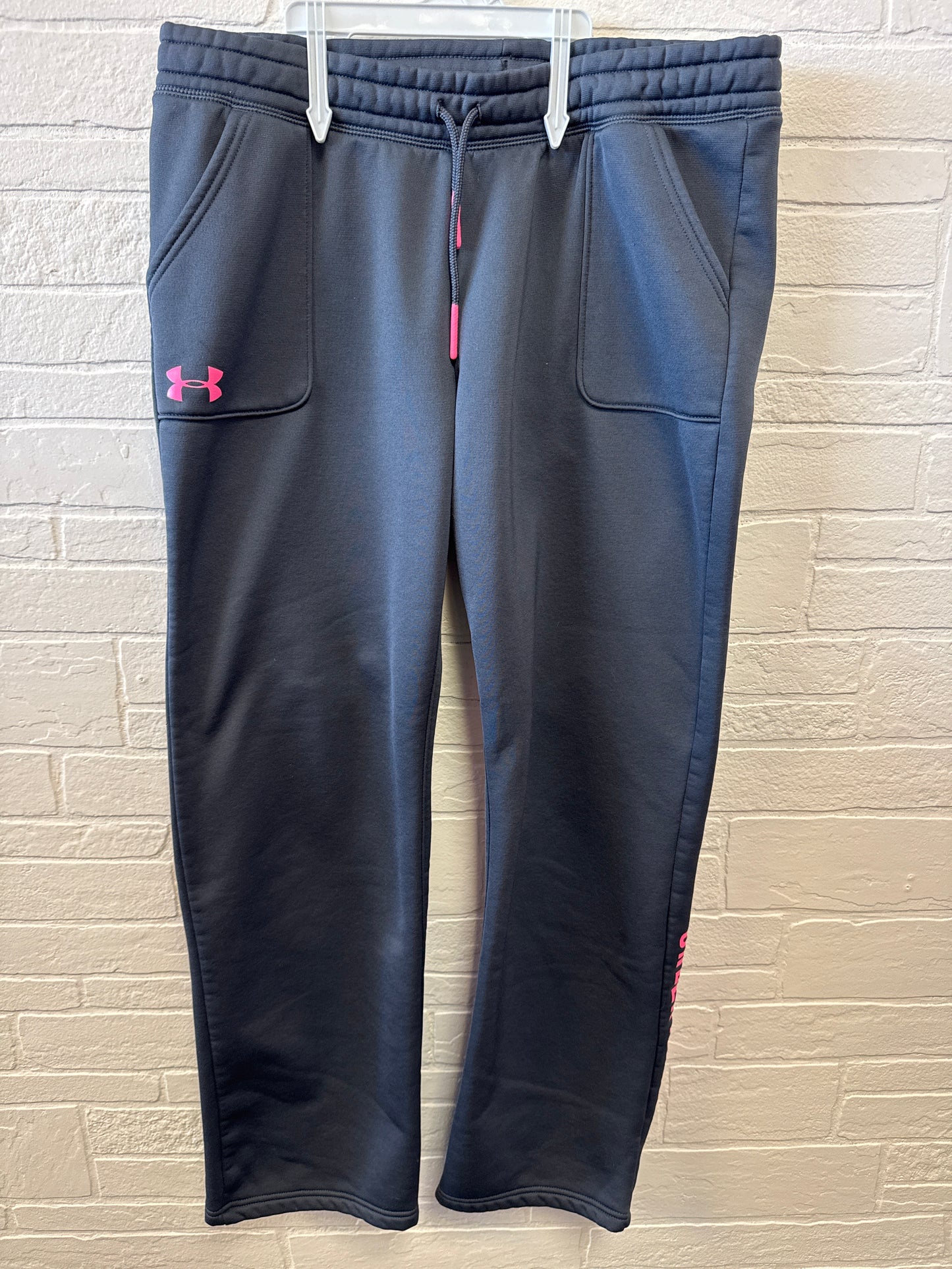 YXL(14-16) Under Armour Gray/Pink Athletic Pants