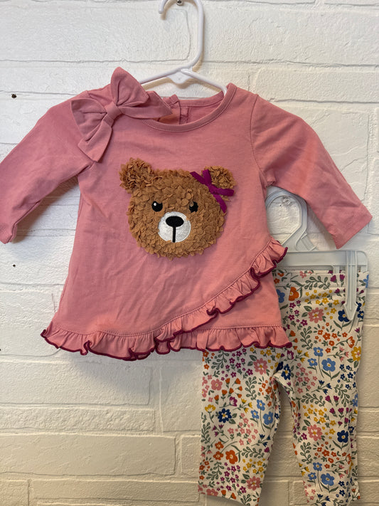 6m NEW Goodlad Pink Ruffle Teddy Bear Face Set
