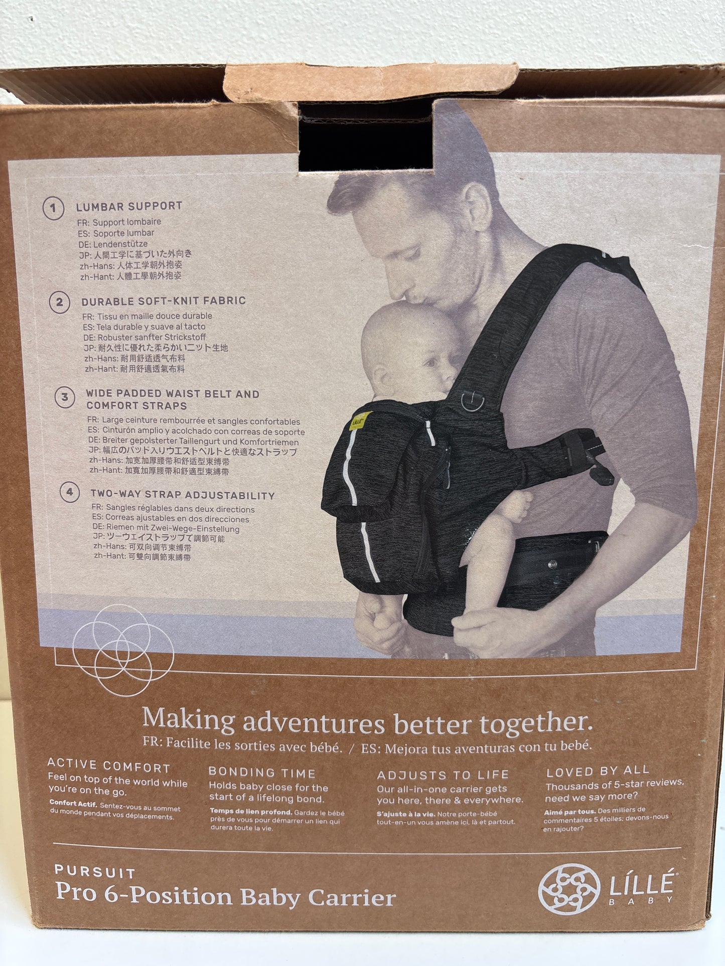 New Lillebaby Pursuit Pro Baby Carrier Heathered Onyx