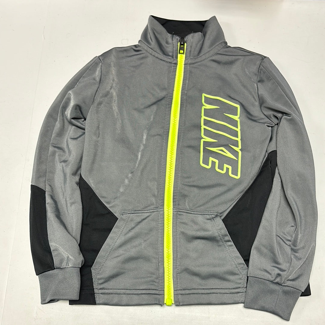 4T Gray and Green Nike Jacket