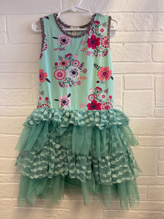 6 Matilda Jane Green Tulle Flower Dress