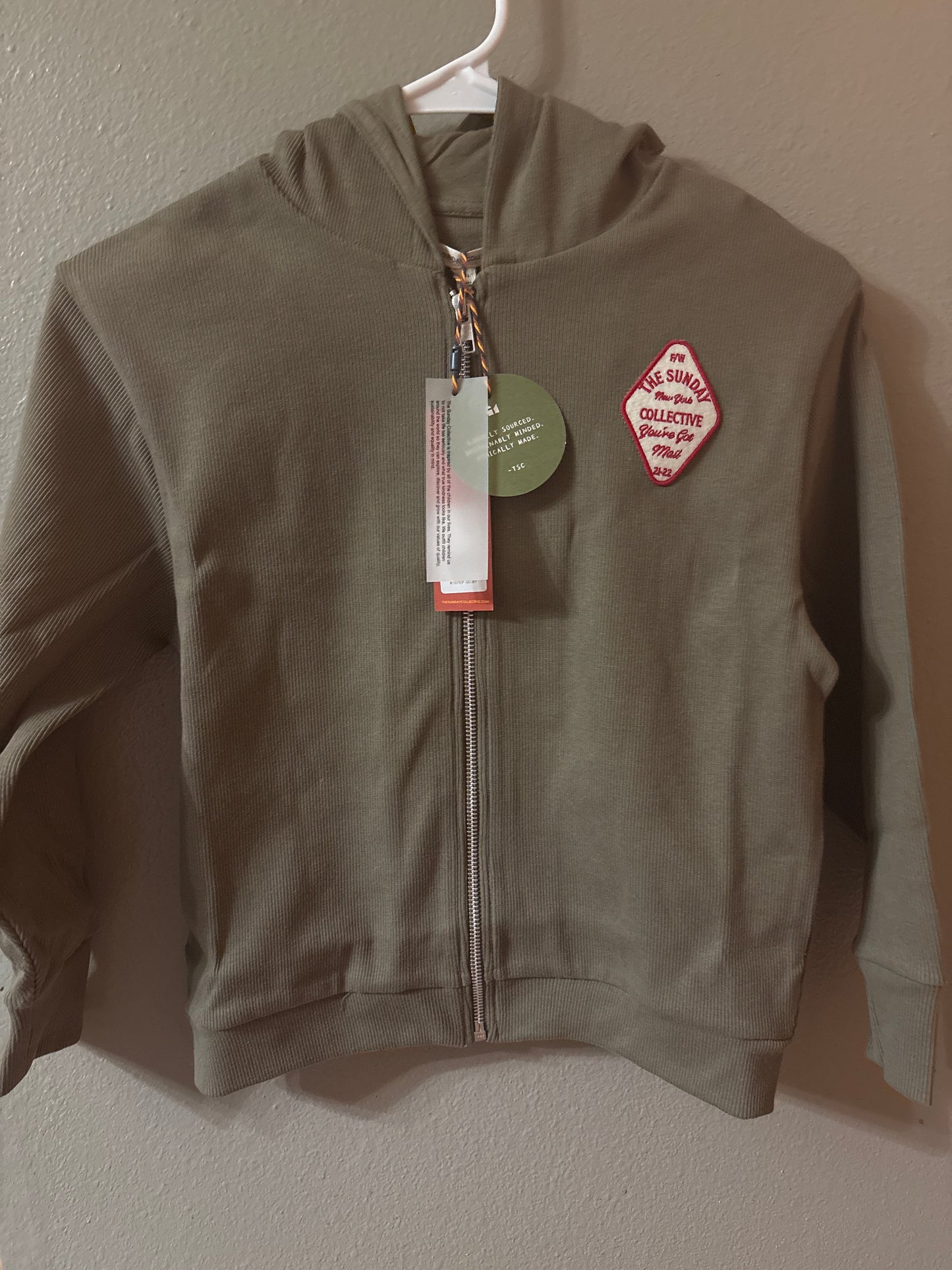 6 New The Sunday Collective Olive Hooded Jacket