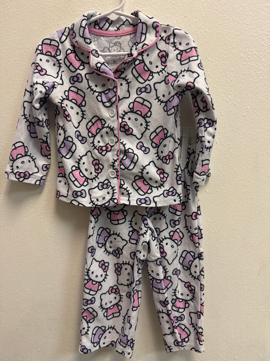 2t Hello Kitty Flannel Pajama Set