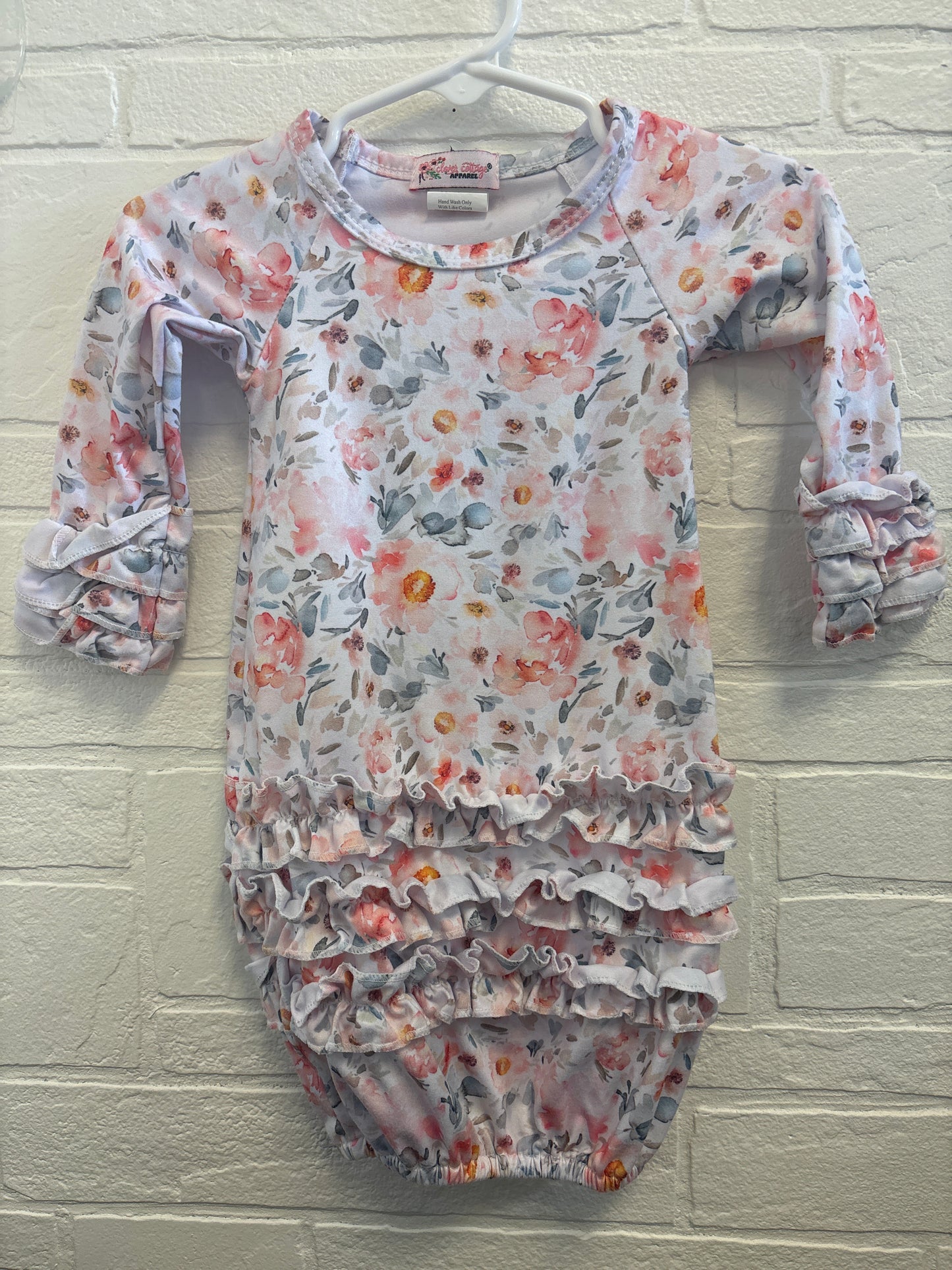NB Floral Ruffle Gown