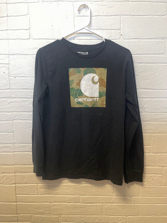 XL 14/16 Carhartt Black + Camo Long Sleeve