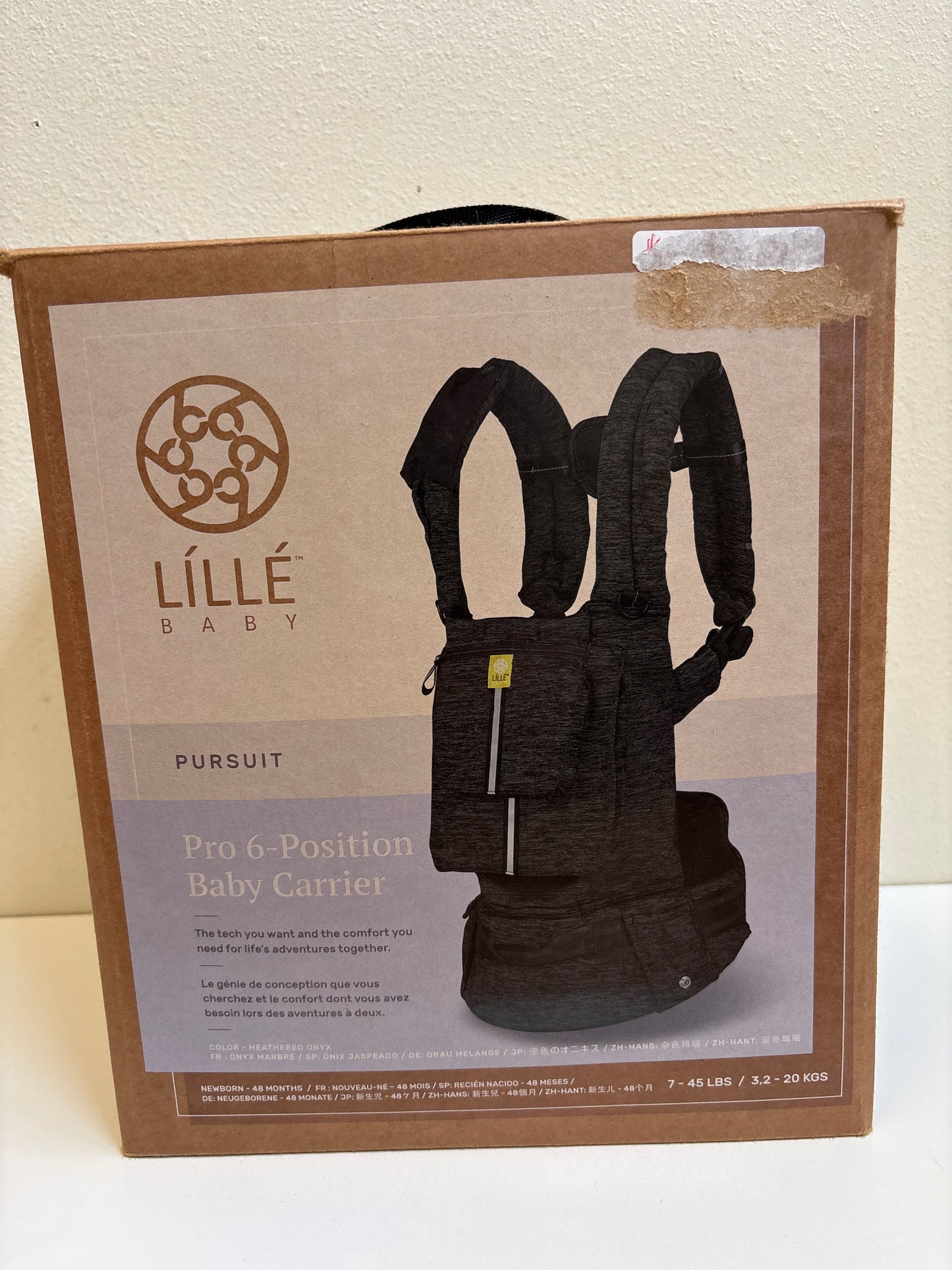New Lillebaby Pursuit Pro Baby Carrier Heathered Onyx