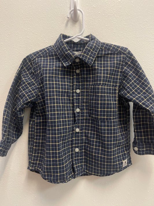 2 GAP Navy + Yellow Plaid Down
