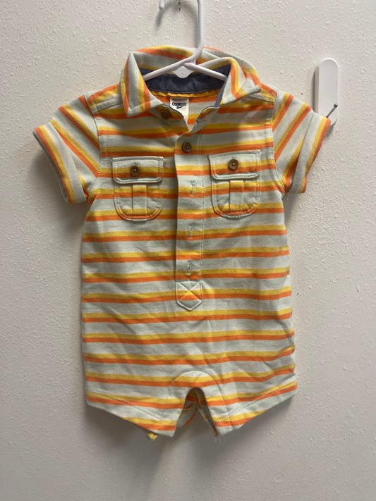 6m Osh Kosh Yellow Stripe Romper