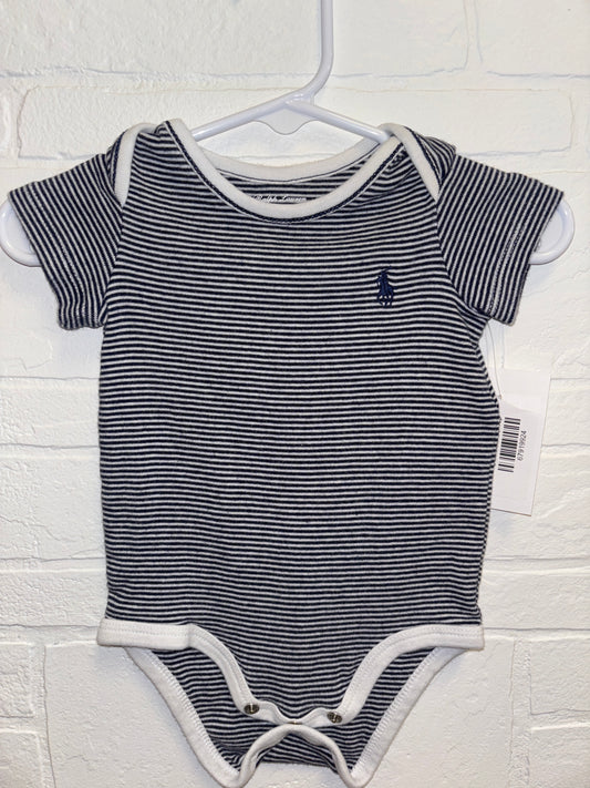 6m Ralph Lauren Blue Striped Onesie