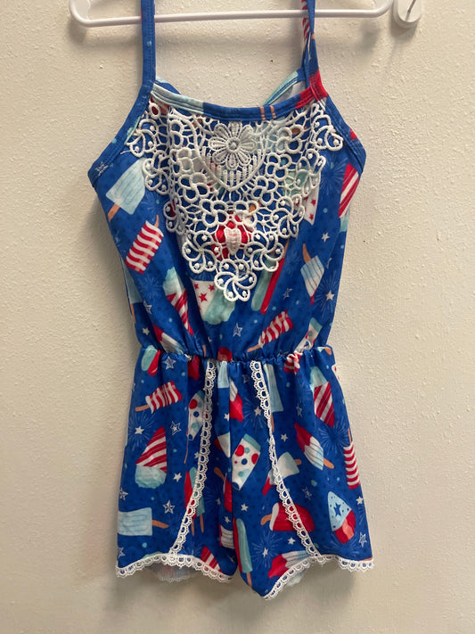 7/8 Popsicles + Lace Romper