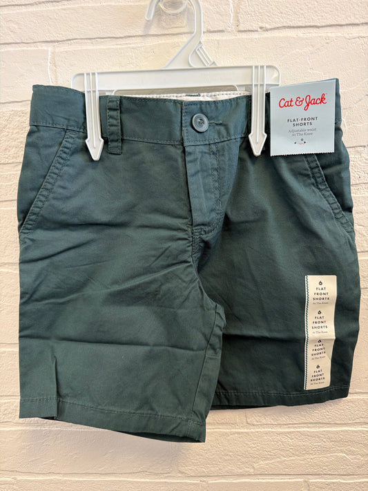 6 NEW Flat Front Shorts Olive Green