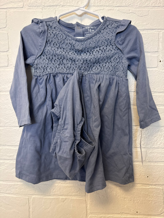 18M NWT Carter’s Blue Lace Flower Front Dress