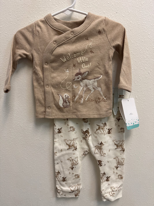 3-6m NWT Welcome Little One Bambi Set