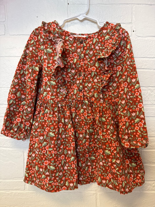 4t Corduroy Flowers Dress