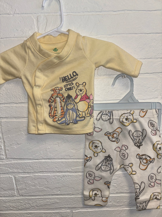 NB Yellow Winnie the Pooh Long Sleeve Set