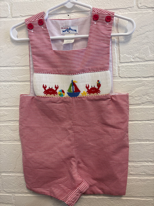 12m New Silly Goose Brand Smocked Crab Shortall
