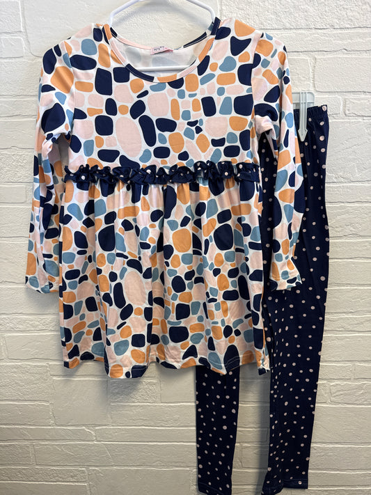 10/12 NEW Pete & Lucy Navy+Pink Shapes Set