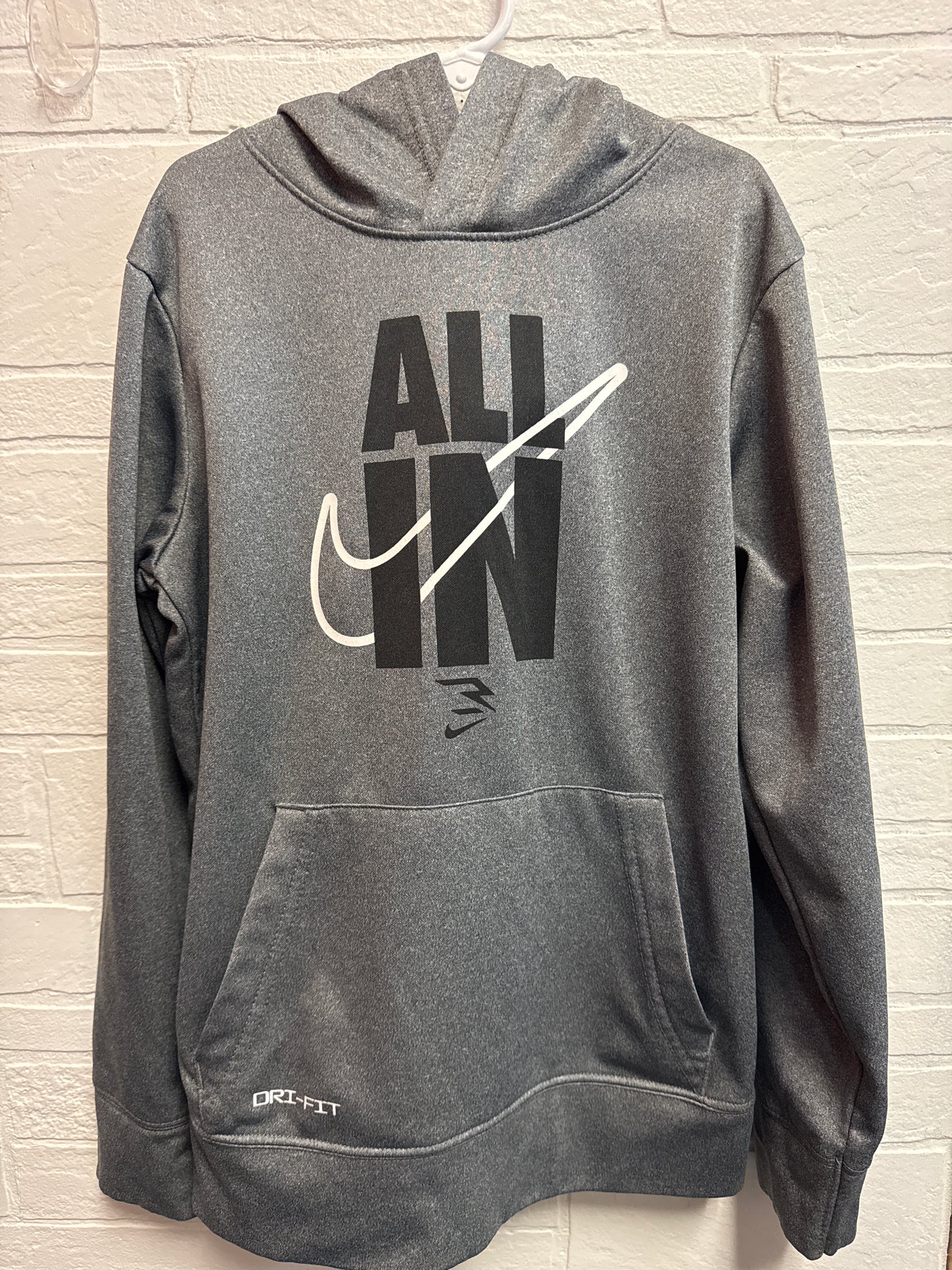 M(10-12) Nike 3Brand All In Gray Dri-Fit Hoodie