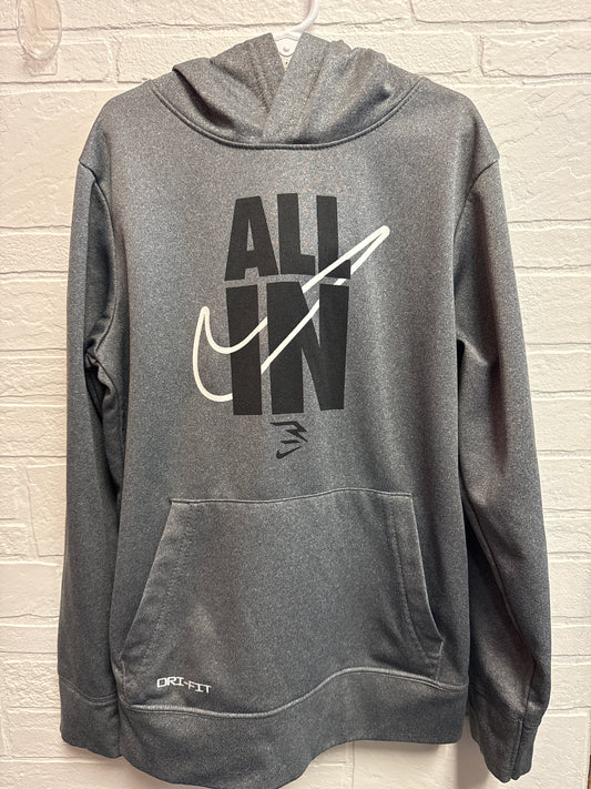 M(10-12) Nike 3Brand All In Gray Dri-Fit Hoodie