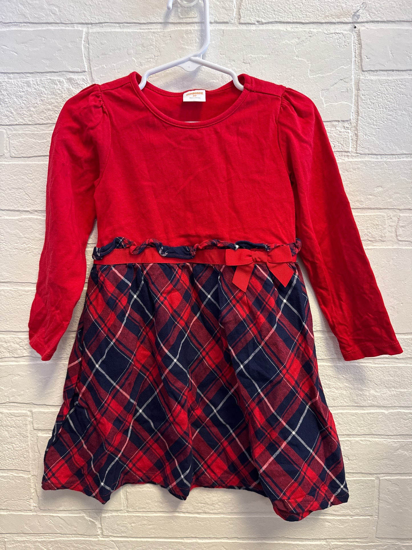 3t Gymboree Red+Blue Plaid Dress