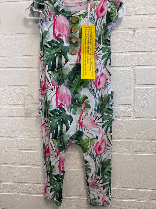 12-18m New Little Bum Bums Bamboo Flamingo Romper