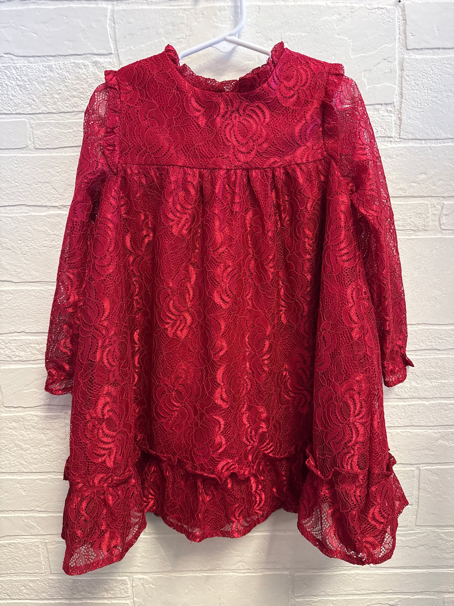 4t Red Lace Christmas Dress