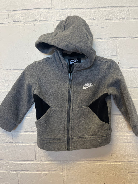 12m Nike Gray + Black Zip Hoodie