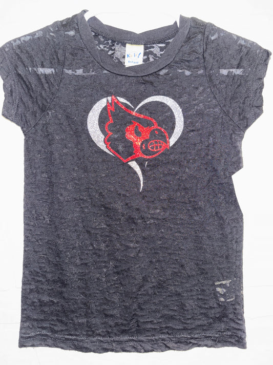 24m Black Burnout Webb City Sparkly Top
