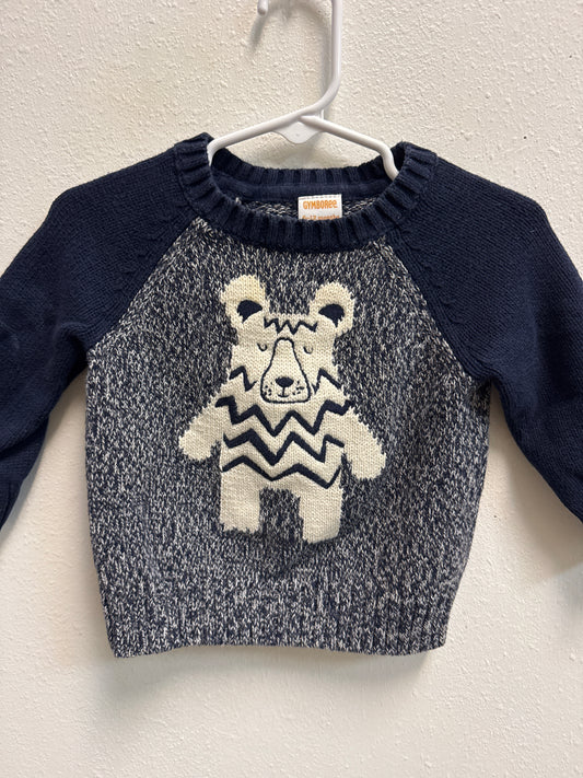 6-12m Gymboree Navy Bear Sweater